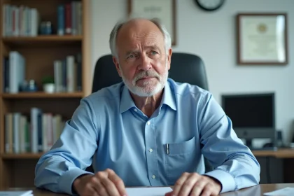 Homme d'âge moyen en consultation médicale attentive