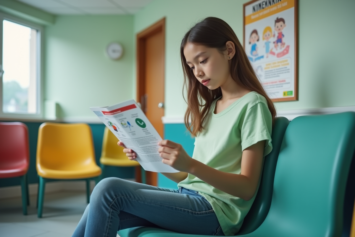 Adolescente dans la salle d